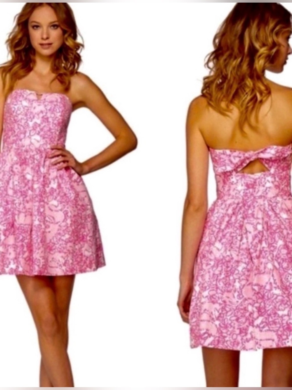 Lilly Pulitzer Rachelle She’s a‎ Fox Strapless Dress, Size 2 - Picture 2 of 10
